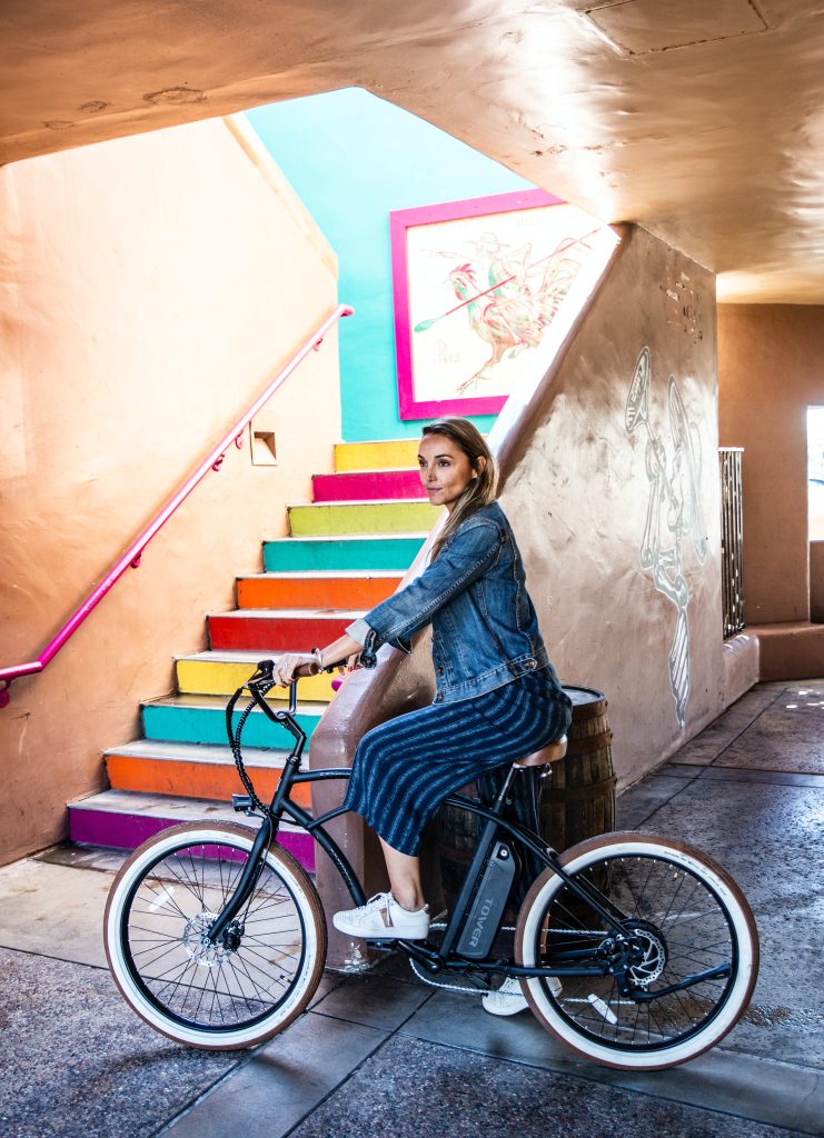 lady on ebike