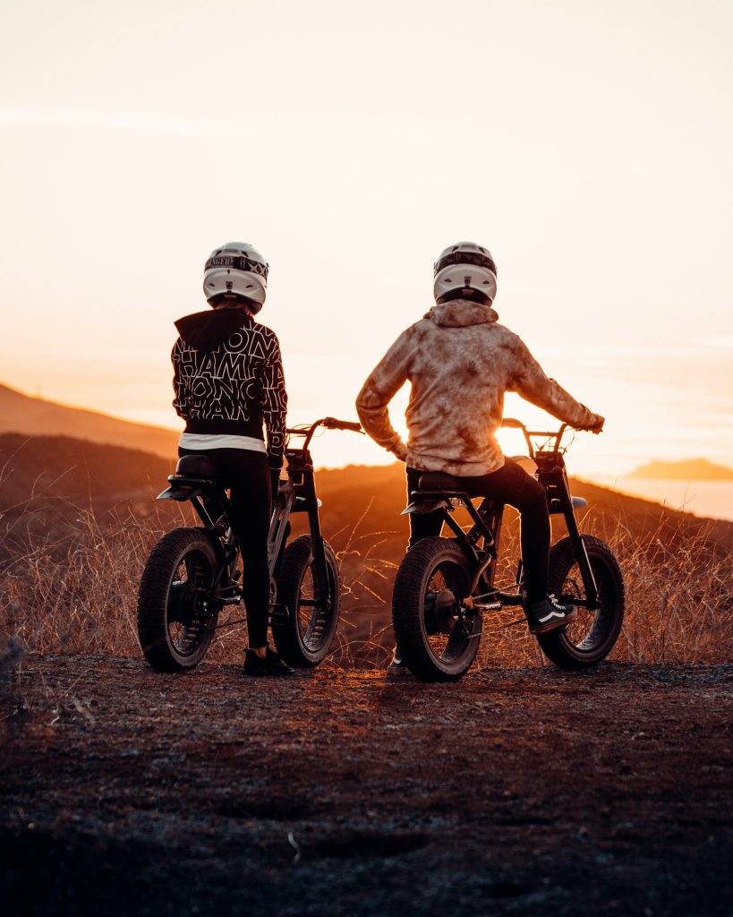 Ebikes at sunset